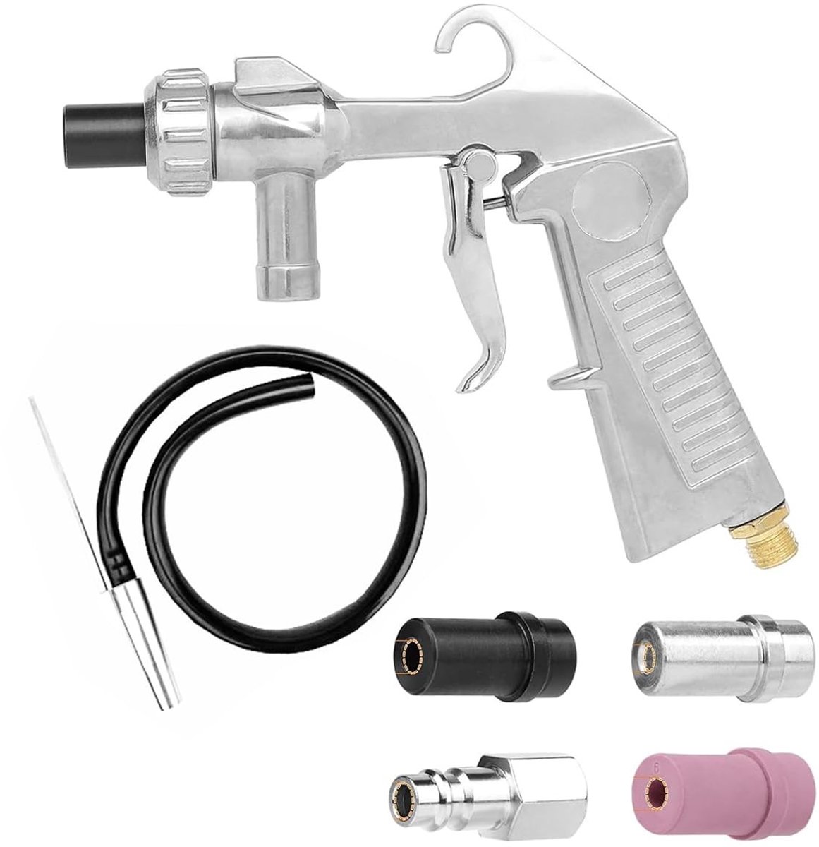 Solidchoice - Persluchtzandstraalpistool met Rubberen Slang en Keramische Sproeiers