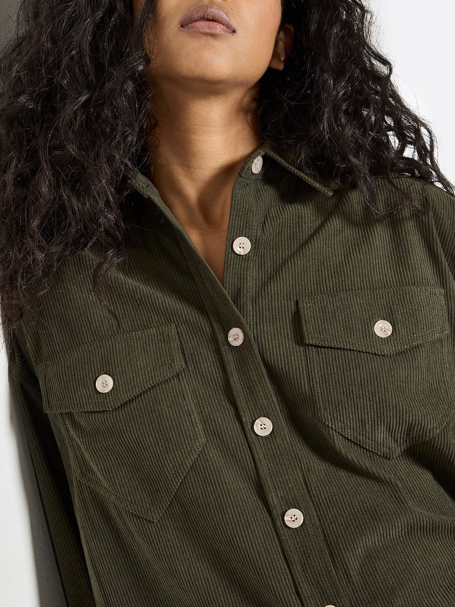 Oversized corduroy shirt
