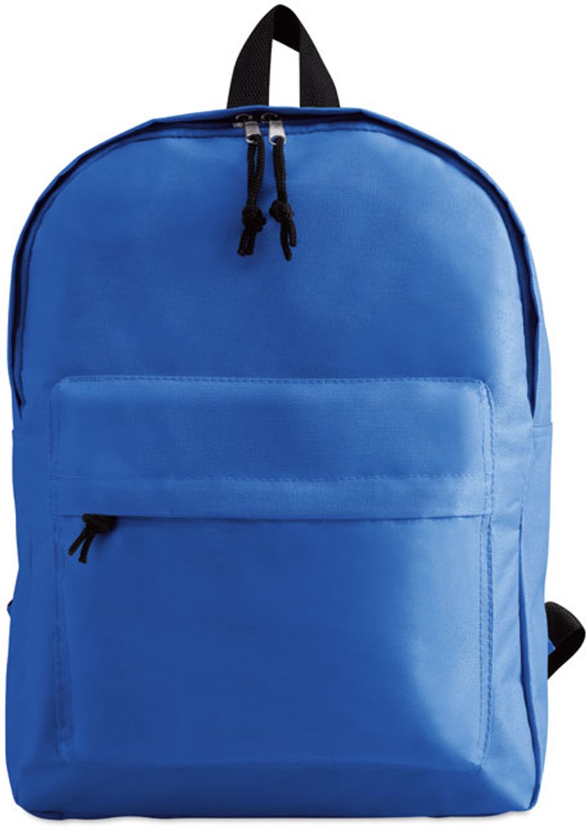 Rugzak met voorvak. 600D polyester Royal Blue