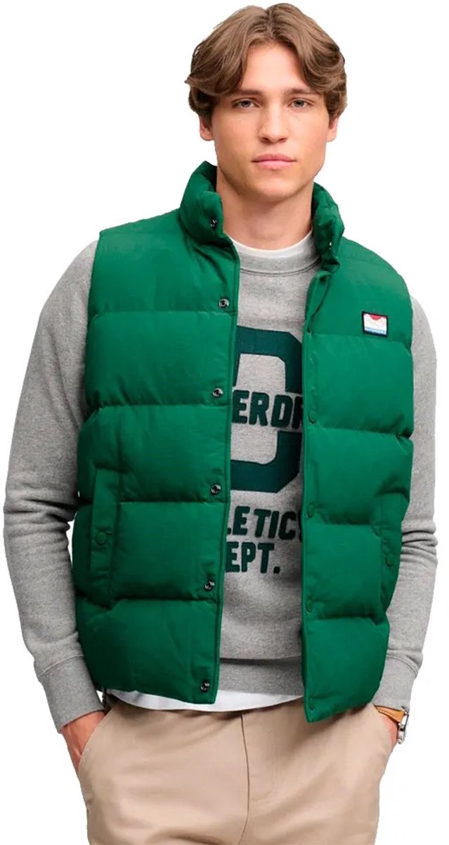 Superdry Non Hood Short Everest Bodywarmer Heren Gilets Bosgroen
