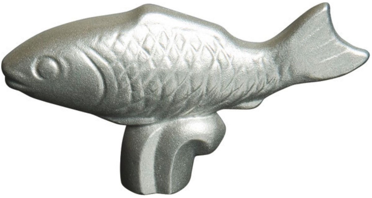 Solidchoice - Roestvrijstalen Visdekselknop 8x4.3cm