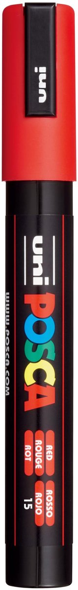 Solidchoice - POSCA Marker PC-5M met Ronde Punt, Rood