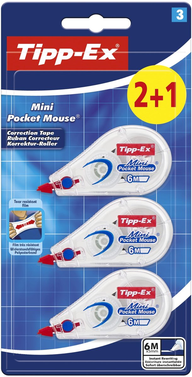 Solidchoice - Mini Corrector met 6m Tape voor Nauwkeurige Correcties