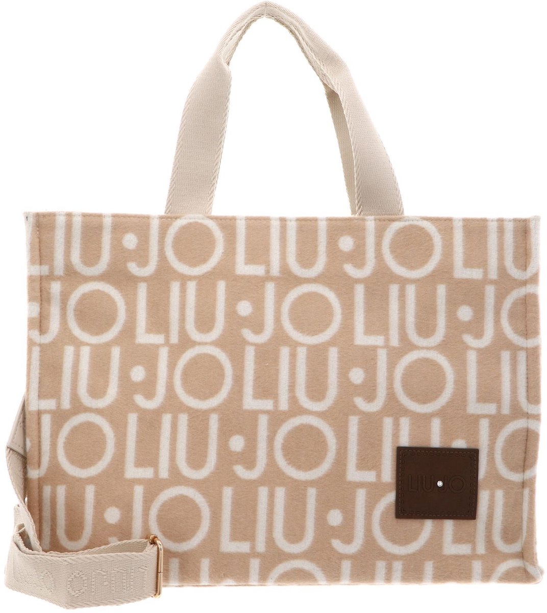 LIU JO shopper schoudertas Logo Tote Bag Naturale beige
