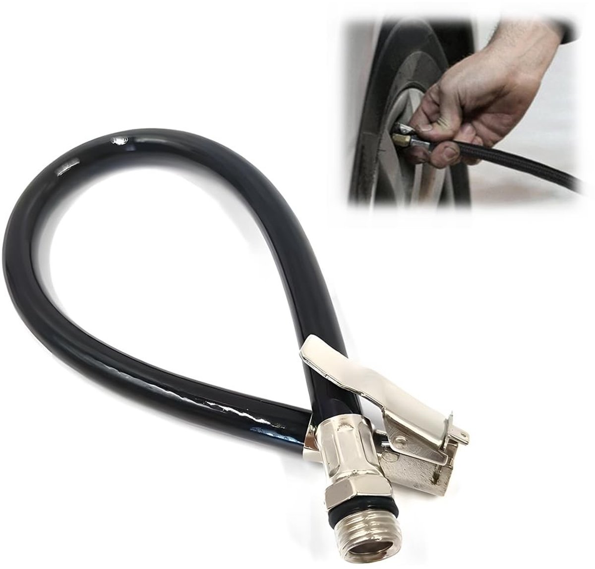 Solidchoice - Slangverlengingsadapter voor Bandenpomp