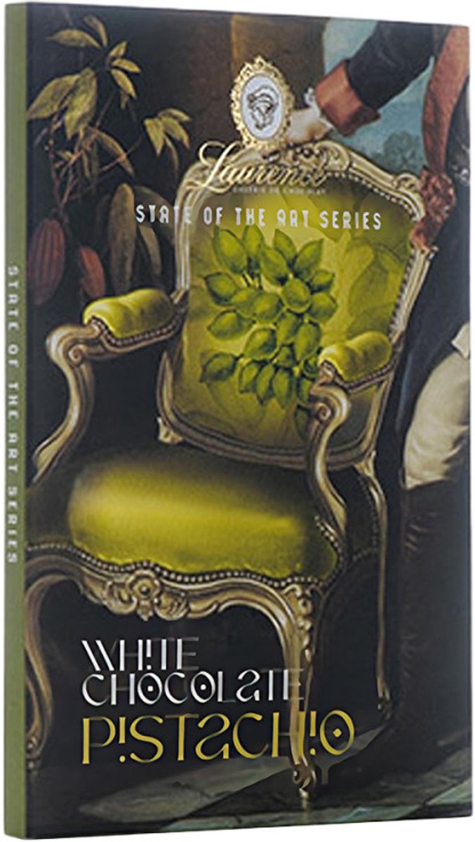 Witte chocolade met pistachenoten en aardbeien Laurence, 80 g