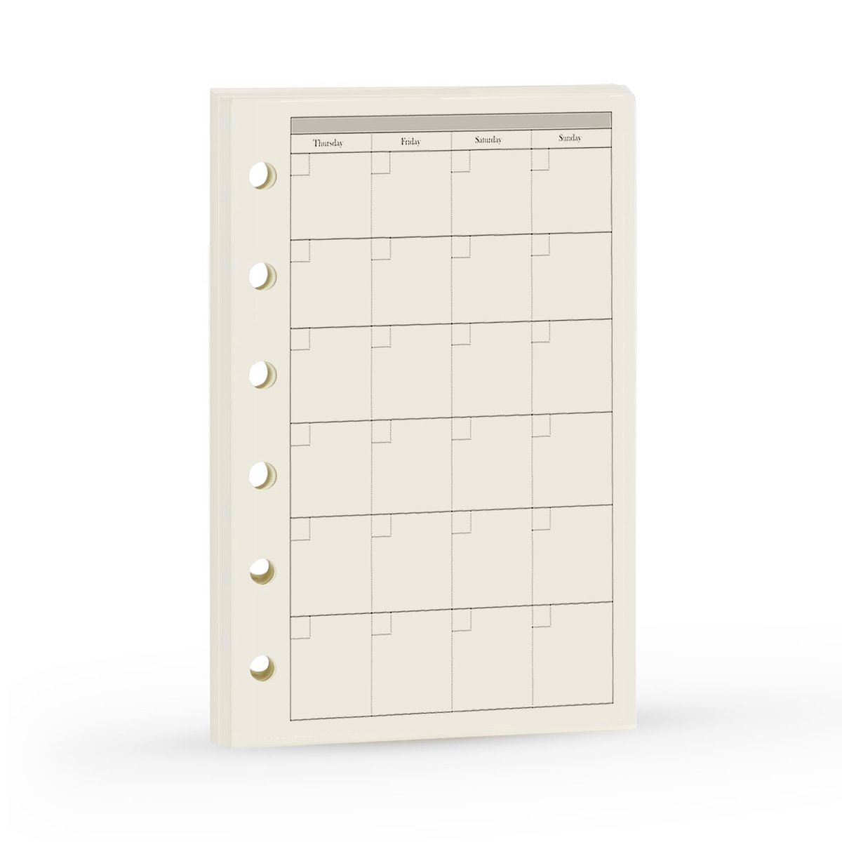 Solidchoice - A7 Planner Refill met 90 Pagina's voor 6 Gaten Binder