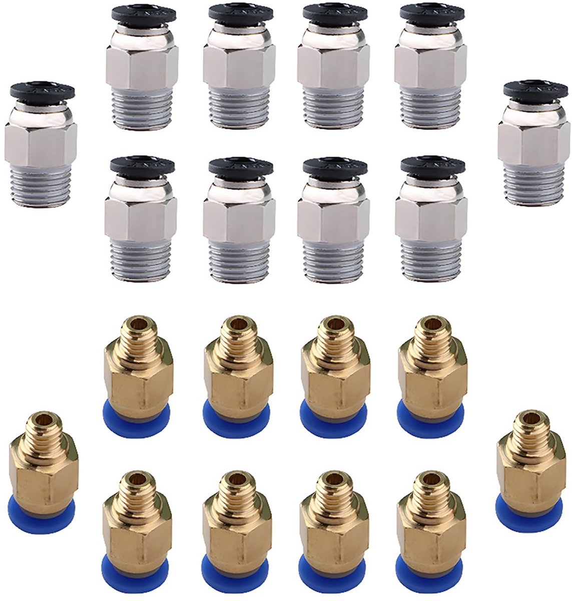 Solidchoice - 20 Stuks Pneumatische Snelle Aansluitingen voor 3D Printers