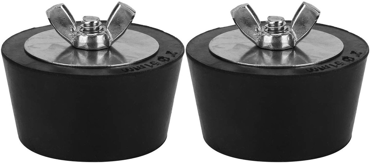Winterplug voor zwembad 51mm - rubber 2 stuks - winterse bescherming - voorkomt waterschade - ShopVlot