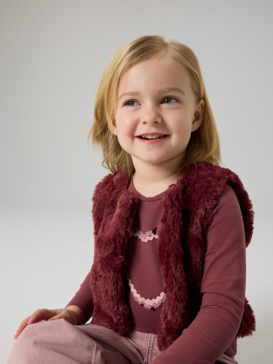 NAME IT - NMFNANIS FAKE FUR VEST Meisjes Blazer/Colbert