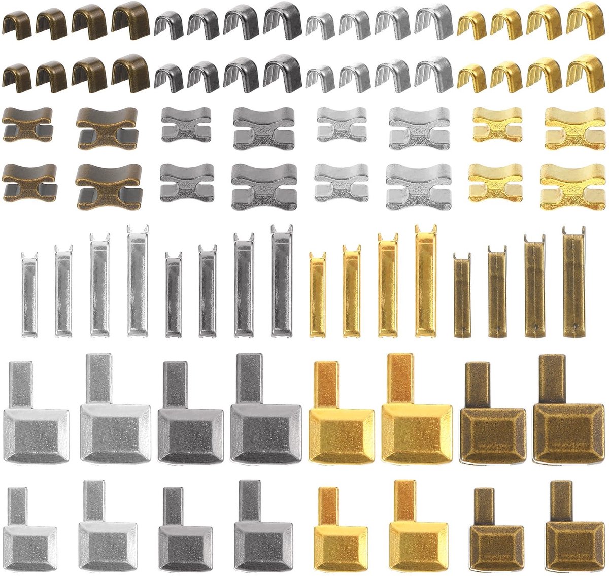 Solidchoice - Reparatieset met 80 Ritssluiting in 4 Maten en Kleuren - Voor Jassen en Mantels