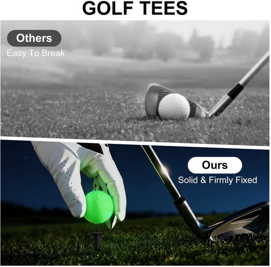 Golfballen - set van 3 stuks, glow in the dark, verlichting voor nachtelijk golfen van Merkloos — afbeelding 4