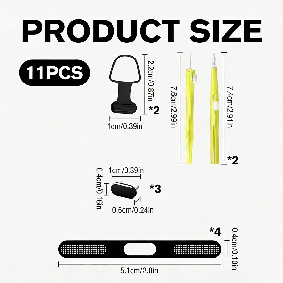 11 stuks Telefoonreinigingsset met USB C anti-stofstekker compatibel met iPhone 17 Pro Max/16 Pro Max/15, stofdichte - ShopVlot