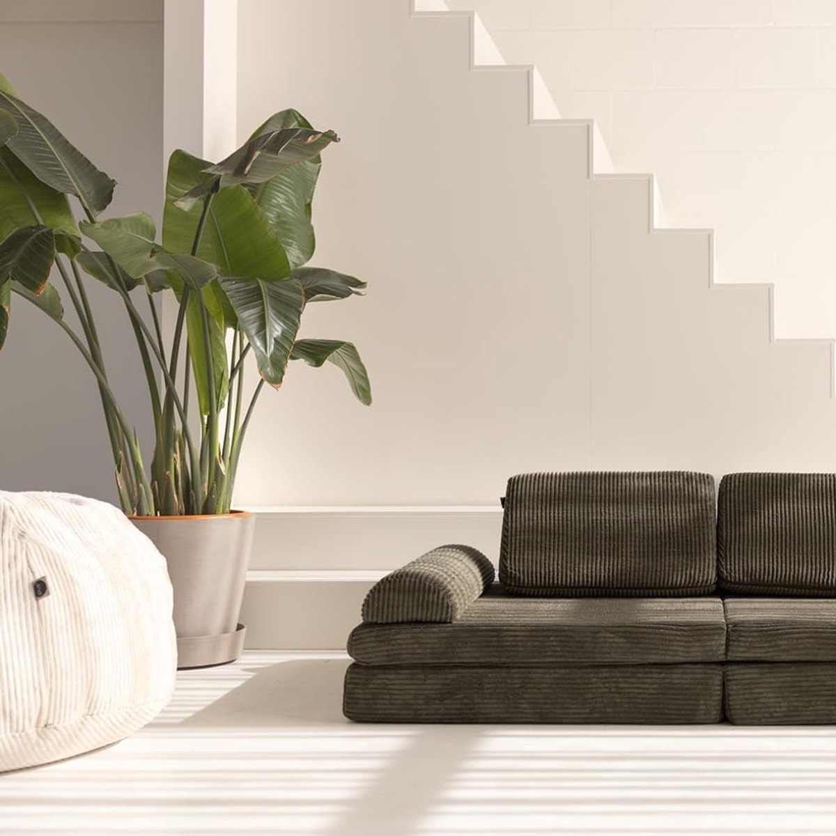 Speelbank - speelmatras Cord legergroen - ShopVlot