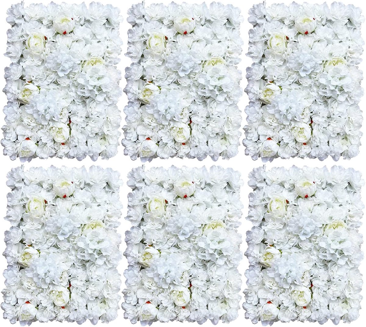 6 pieces vegetable flower wall, Dahlia + peony + artificial hydrangea, artificial flowers, pink - ShopVlot
