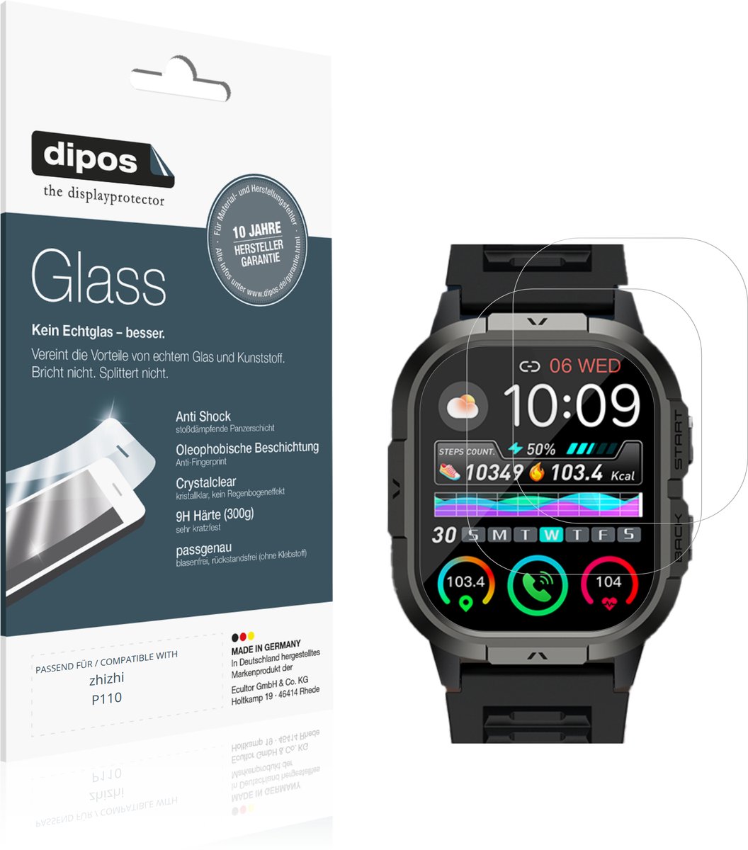 dipos – 2x Pantserfolie geschikt voor zhizhi P110 | 9H Screenprotector