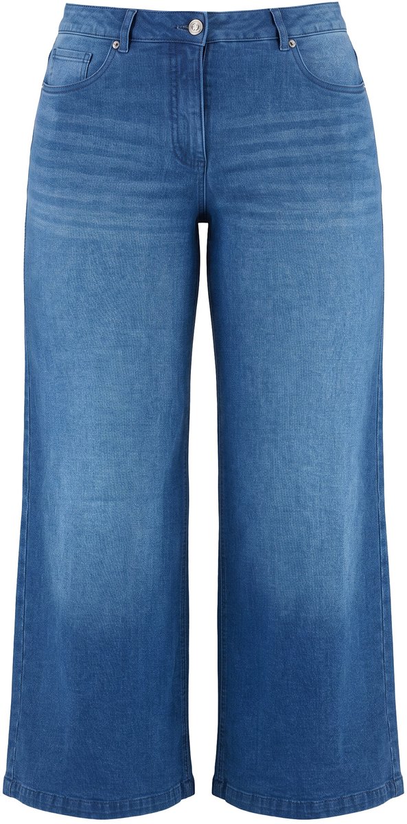 MIAMODA - Dames - Jeans extra wijde pijp 5-pocket - Blauw denim - Maat 56