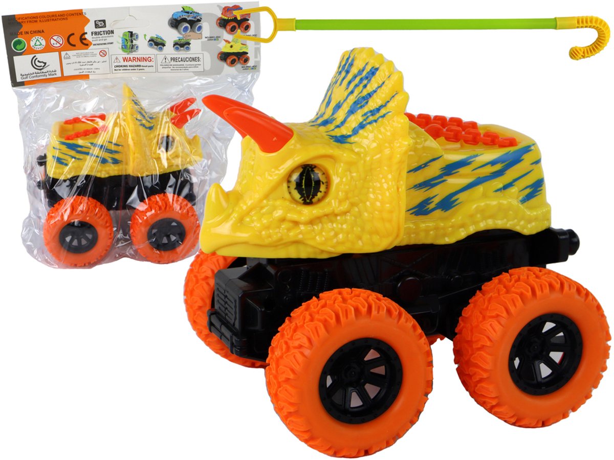 Triceratops Friction Drive-voertuig geel