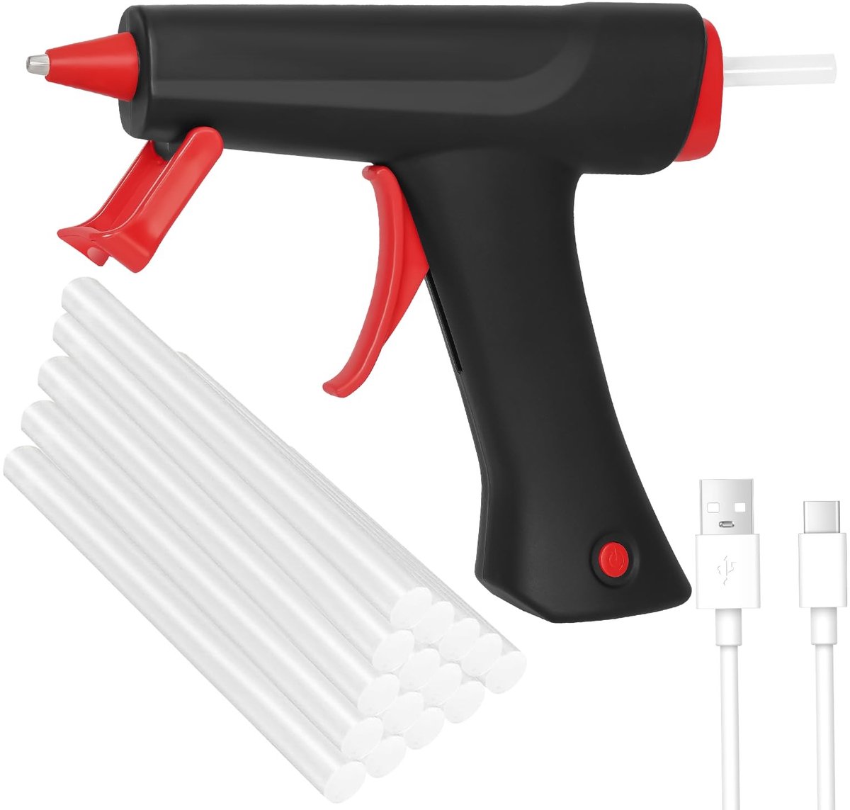 Solidchoice - Draadloze Lijmpistool met Snelle Verwarming en 15 Lijmstiften