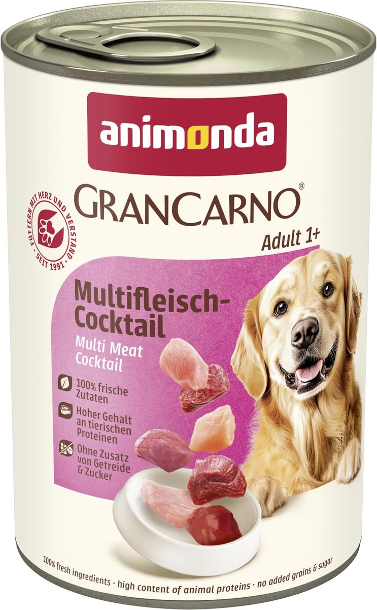 Solidchoice - Nat Hondenvoer met Meerdere Vleessoorten 6 x 400 g