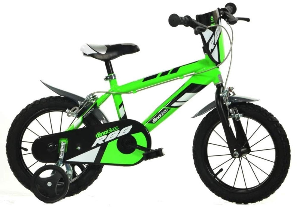 Solidchoice - Unisex Kinderfiets 14 Inch met Verstelbaar Zadel en Steunwielen