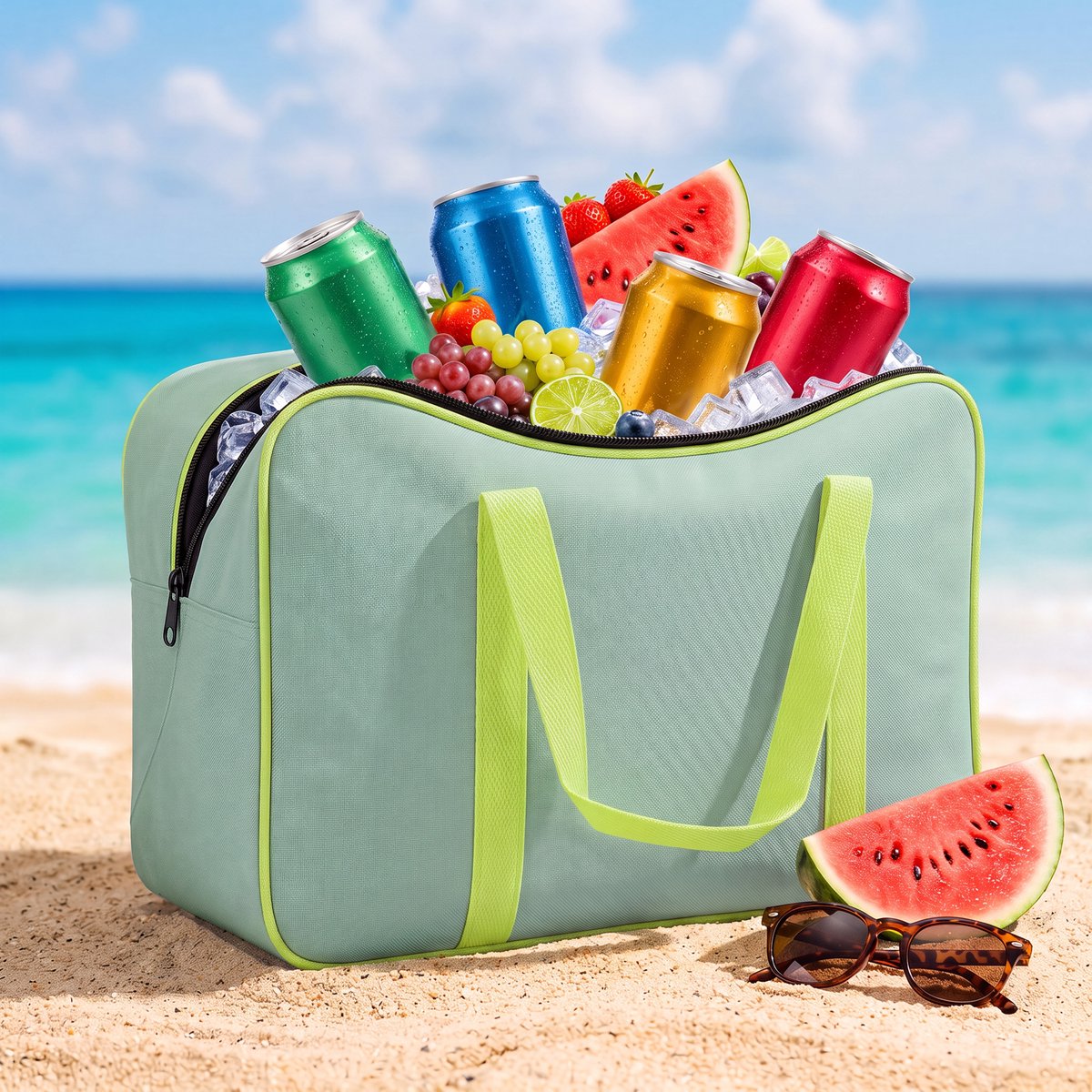 Koeltas 24L - Cooler Bag Lunch Tas - Geisoleerde Koeltas - Lichte Tas - Compacte Koeltas - Picknicktas Kinderen - Thermo Tas - Lunchtas Volwassenen - Koel Tas Dames en Heren - Thermotas - Koeltas Vakantie - Koeltassen - Groen - Löwenthal — cadeau in Cadeau-ideeën - foto 4
