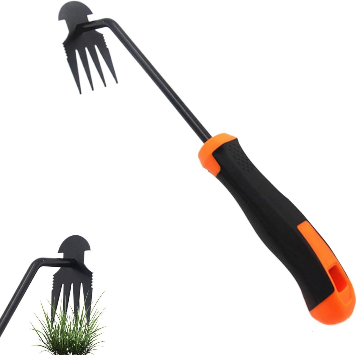 Tuingereedschap - Zwart - 35 cm - Roestvrijstalen Onkruidsteker met Ergonomische Handgreep - Voor Tuinieren en Onkruidverwijdering