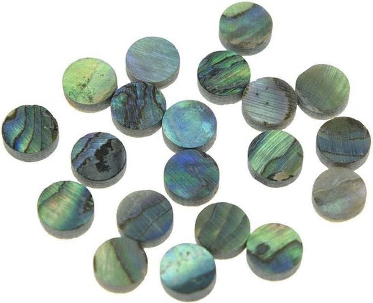 20 Stuks 6mmx2mm Abalone Schelp Inlegmateriaal voor Gitaar en Bas Vingerbord Dots