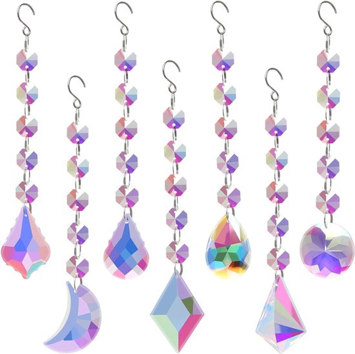 Zevendelige Zonneschijnvanger Set voor DIY Regenboogdecoratie - Hangdecoratie voor Raam, Tuin en Thuis met Lichtreflectie en Creatieve Ambachtelijke Projecten