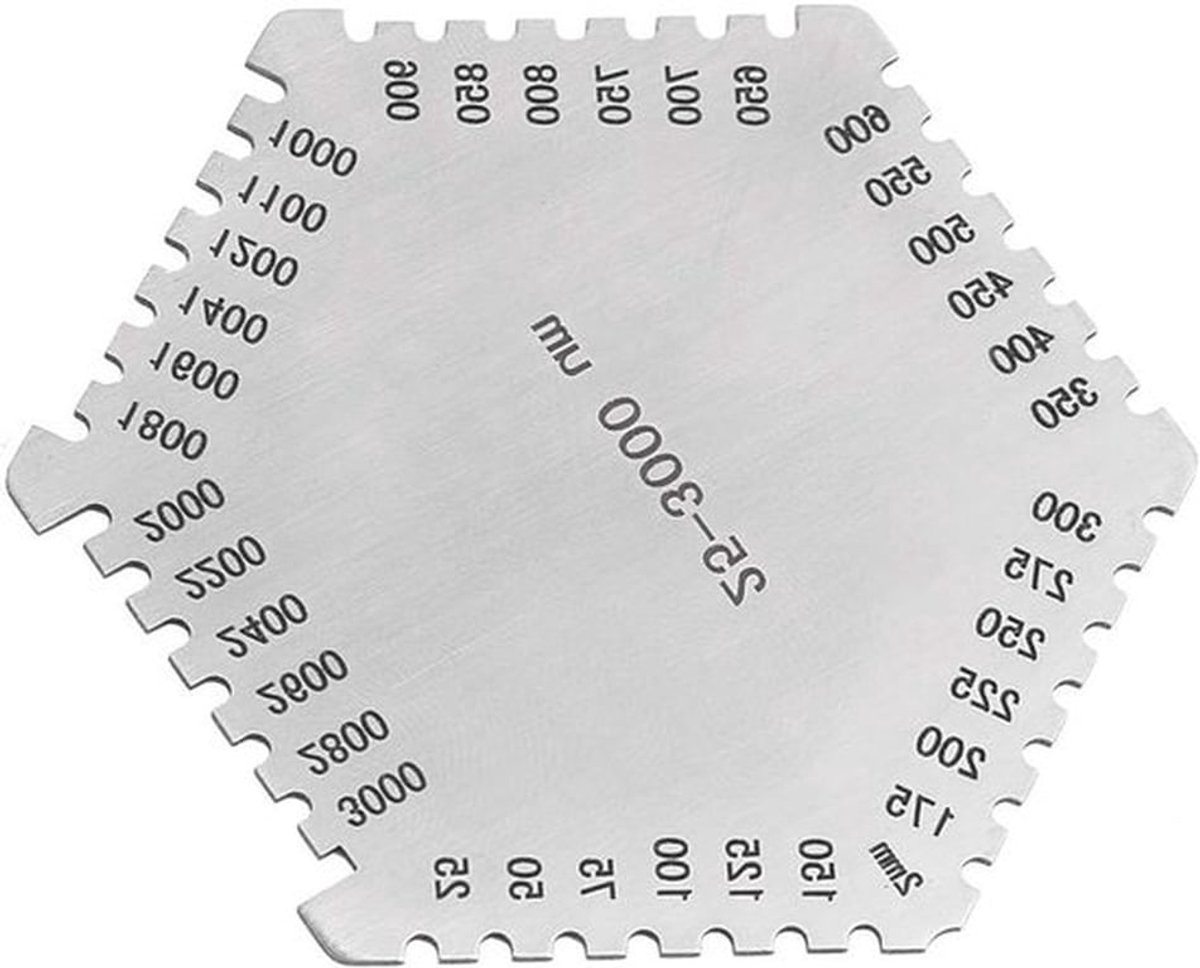 Hoogwaardige RVS Kam voor Nat Filmdikte Meting - Precisie Gage 25~3000um voor Verf en Coatings