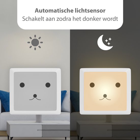 Liefjes & Co Nachtlampje Kinderen - Baby - Automatische Lichtsensor - Met Stopcontactbeschermers - 4 Stuks van Liefjes & Co — afbeelding 2