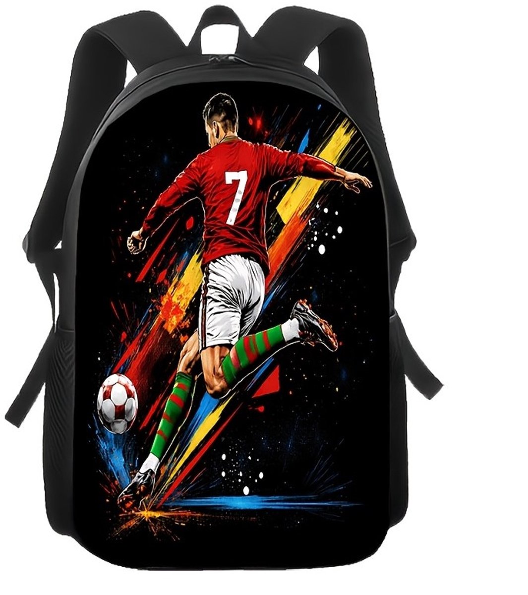 Voetbal Rugzak | Ronaldo Rugtas | Rugzak Meisje | Rugzak Jongens | Mooie rugzakken met Voetbal | Voetbal Pakket | 20 liter | Kinder Rugzak