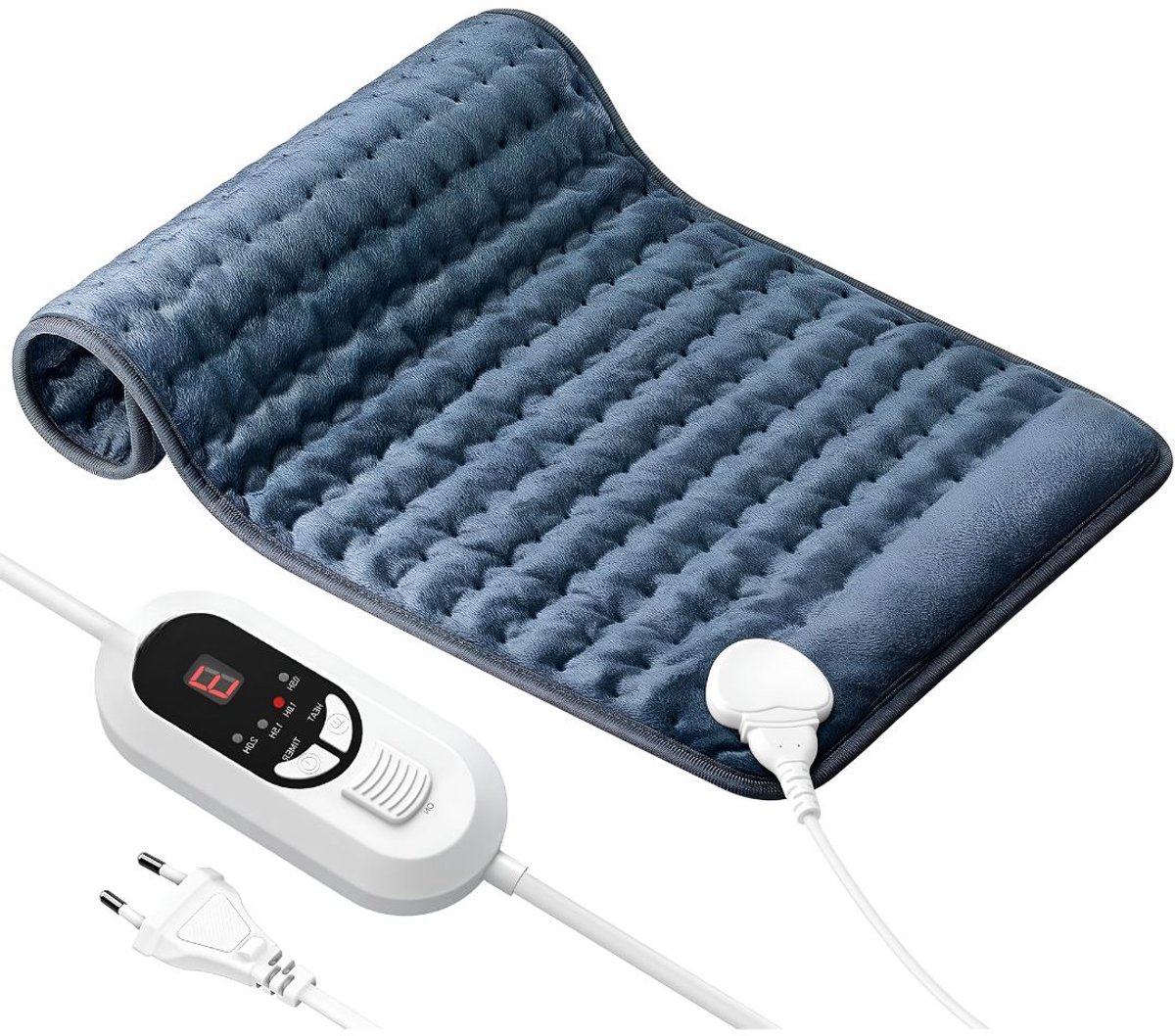 LNMsolutions® Warmtedeken - Warmte Deken Elektrisch - Electrische Deken - Grijs - 60cm x 30cm x 2cm