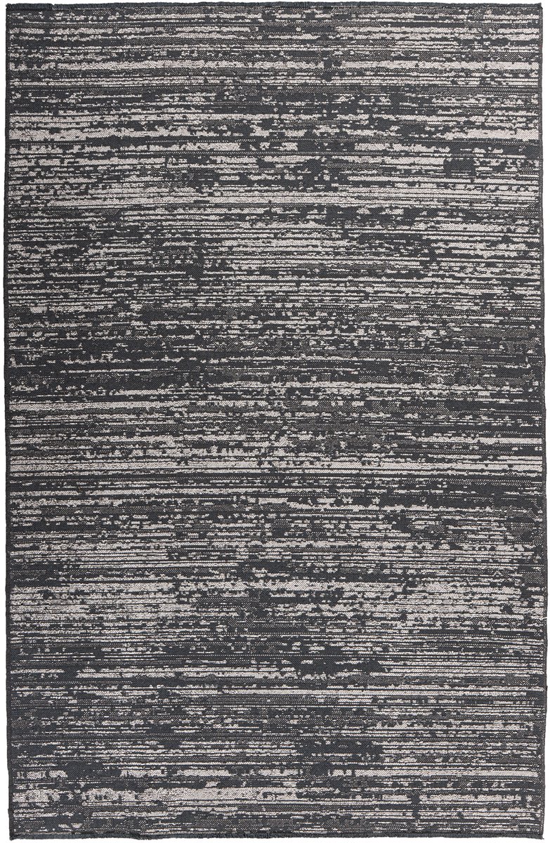 Padiro laagpolig vloerkleed 80 x 150 cm - grijs - modern abstract design - geschikt voor vloerverwarming - van polyester