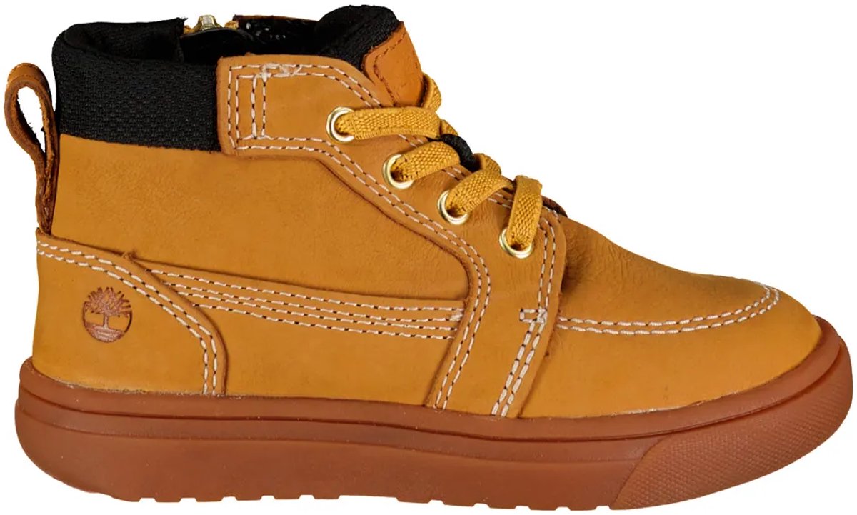 Timberland Lisbon Street Mid Lace Up With Zip Peuterschoenen Kinderen Wheat Nubuck