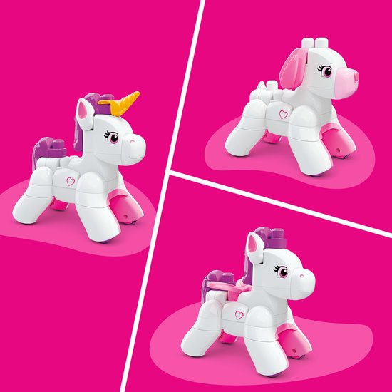 Mega Bloks Fisher-Price - Bouw en Betover Eenhoorn Blokkenspeelgoed - 26 stukjes — afbeelding 2