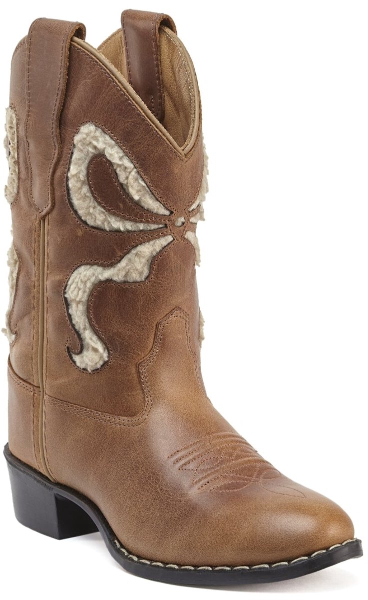 Bootstock Bow Teddy Cowboylaarzen - Tieners - Crème - Leer
