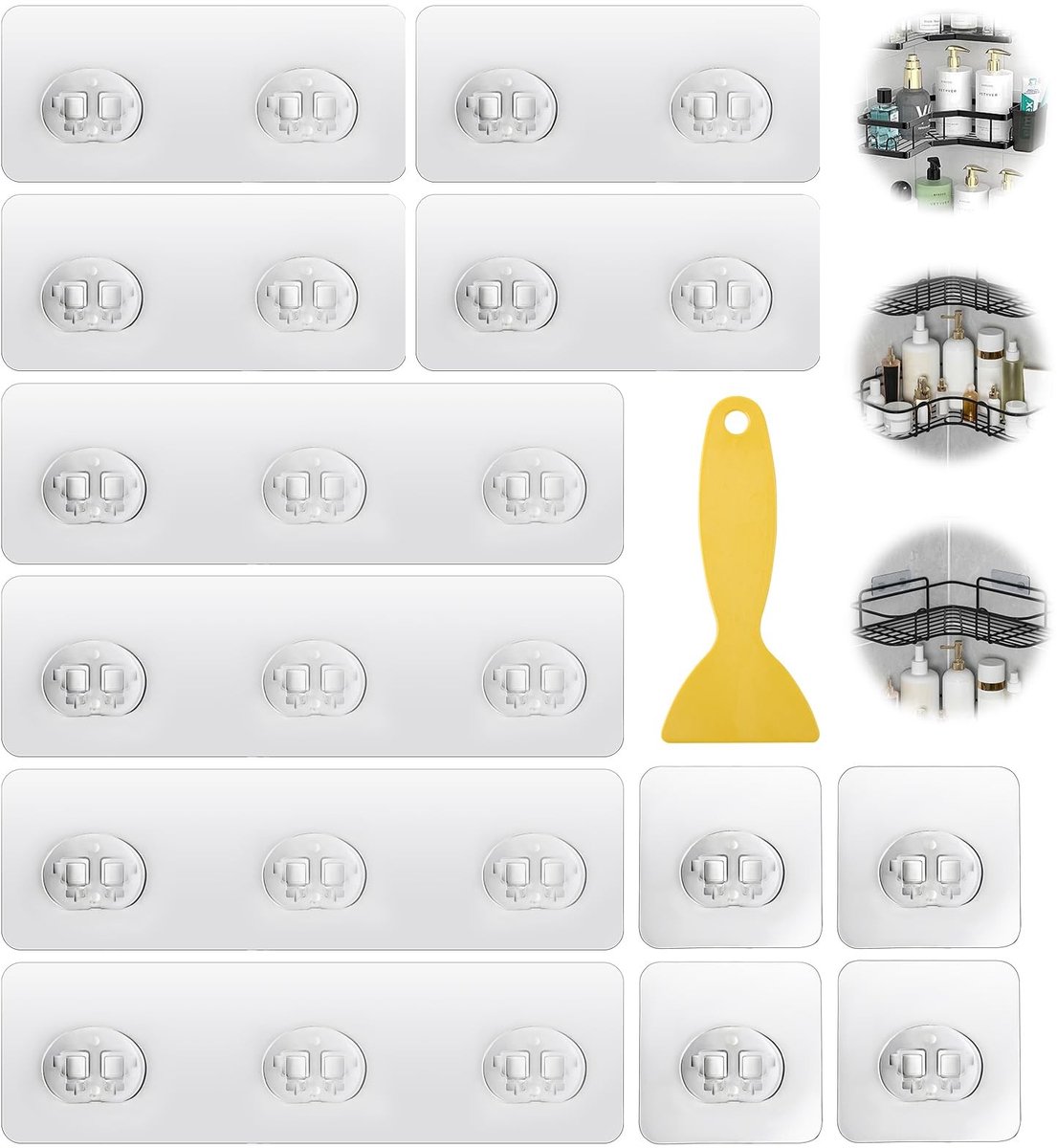 Solidchoice - Zelfklevende Haakjes voor Douche en Keuken