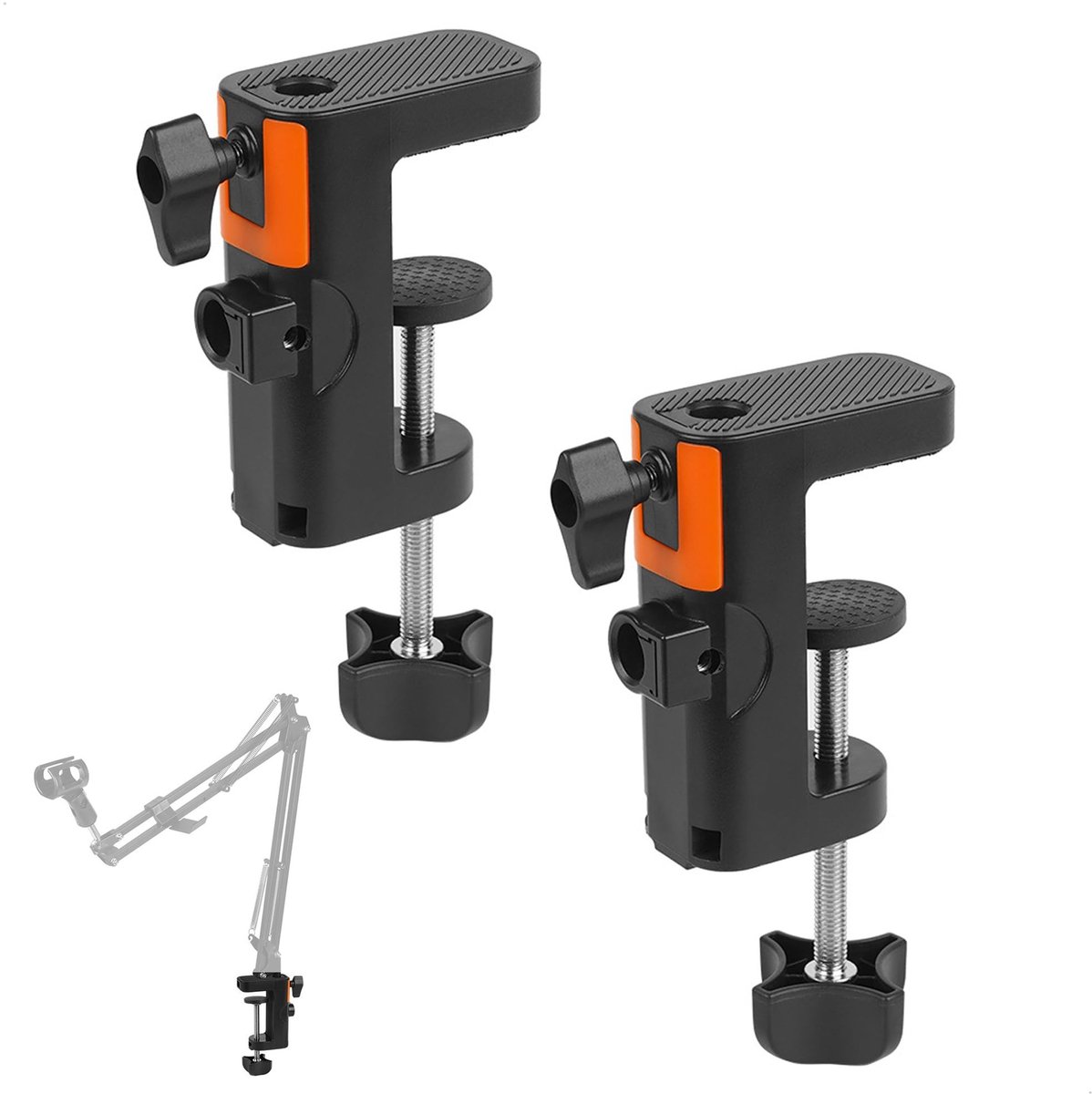 Solidchoice - Tafelhouder voor Microfoon en Lampen - Verstelbare C-klem voor Bureau