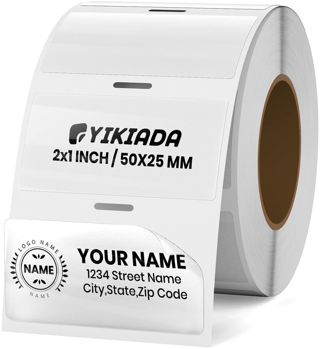 Solidchoice - Transparante Thermische Labels 1x2 Inch voor Diverse Toepassingen