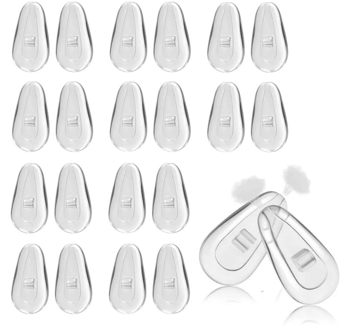 Solidchoice - 10 Stuks Neuspads voor Brillen, Zacht en Antislip