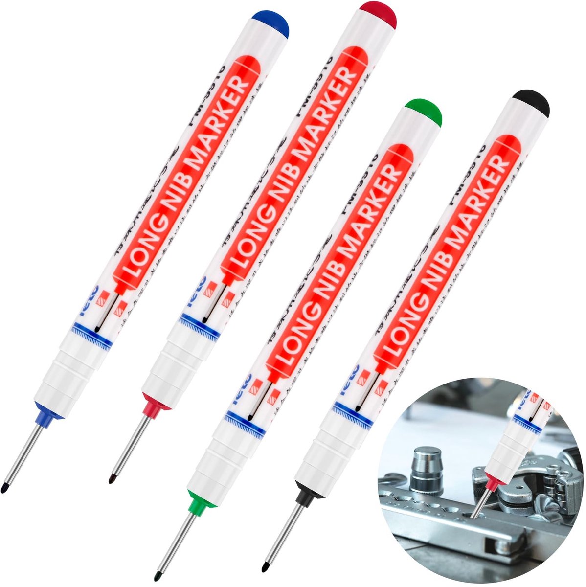Solidchoice - Set van 4 Diepe Gaten Markers voor Bouwprojecten