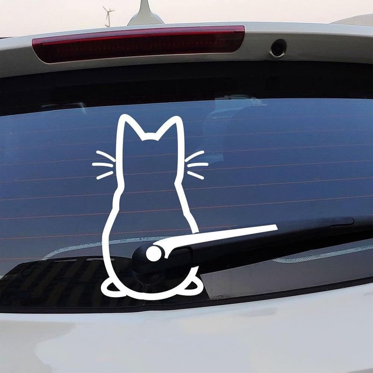 Daity Leuke kattenstickers voor de achterruitwissers van de auto - artistieke stickers - schattige stickers met kattenpatroon, geschikt voor autoruiten en laptops.