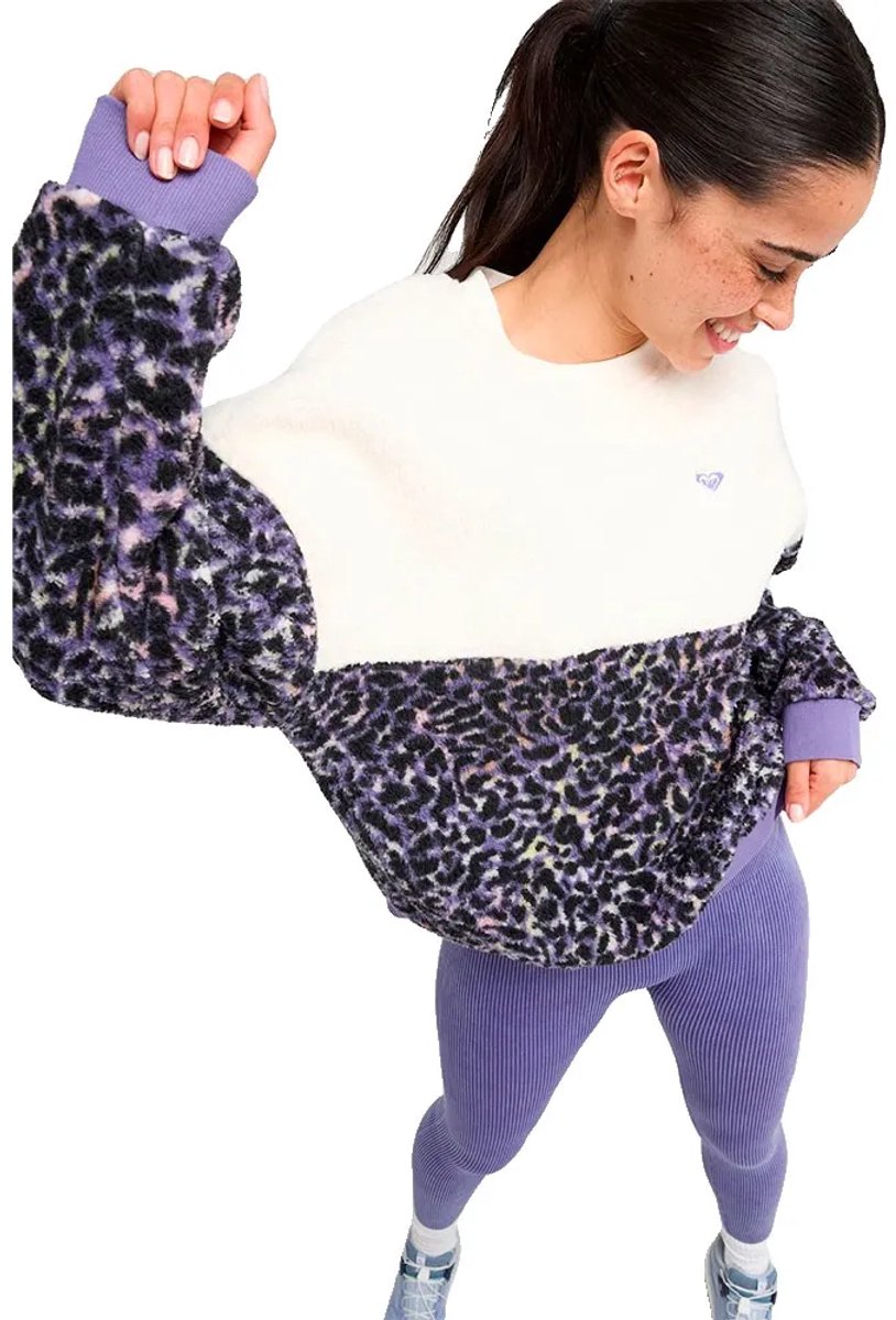 Roxy Wow Crewneck Fleece Paars XS Vrouw
