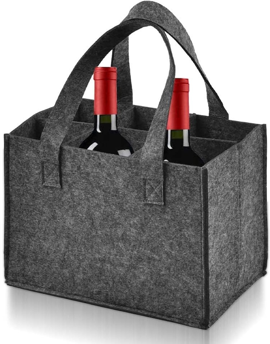 Solidchoice - Herbruikbare Flessentas met 6 Compartimenten