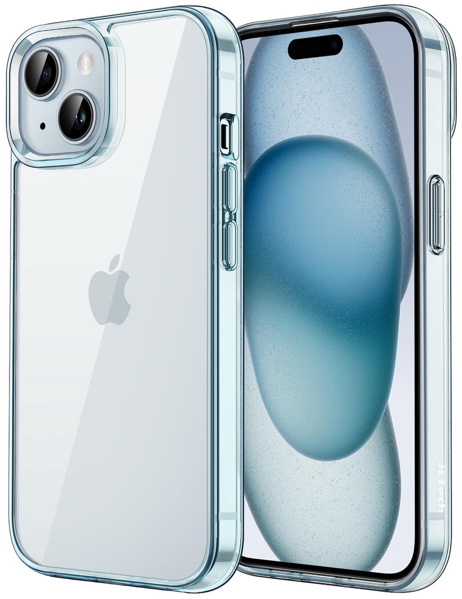 Solidchoice - Transparante Bumper Case voor iPhone 15, Schokbestendig en Antikras