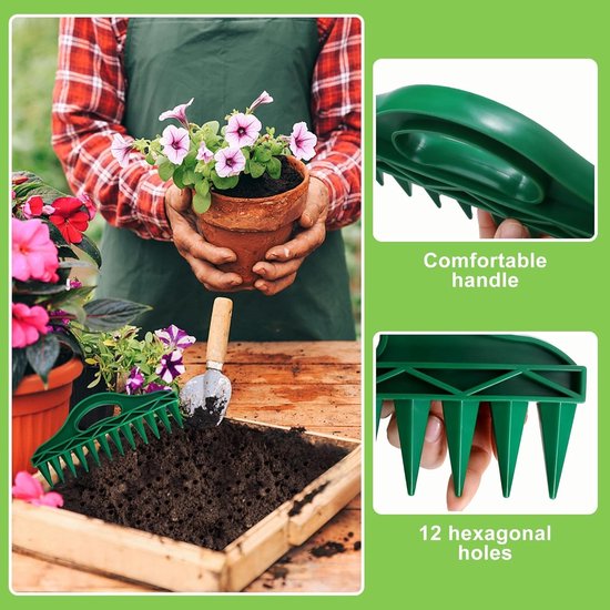 Handmatige zaaimachine - 2 Stuks -Zaadzaaiset - 12-gaten hand zaaimachine - Seeding hole punch - 5 verschillende korrelgrootte - Tuin Zaad Dispenser - Mini Grondperforator - Draagbare tuingereedschappen voor zaailingen - Planter - Zaadverdeler — afbeelding 4