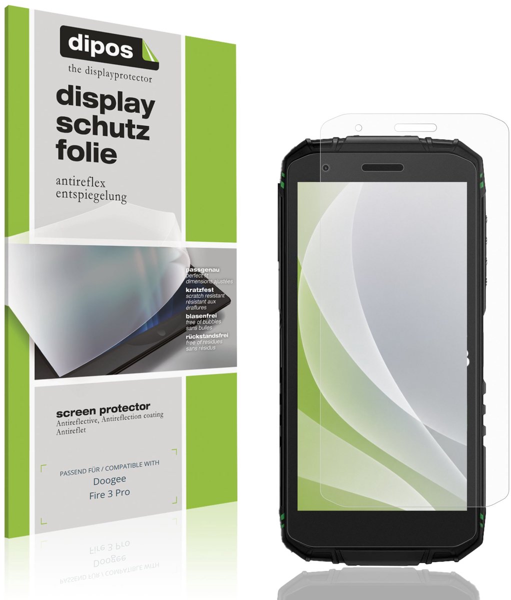 dipos – 4x Matte Beschermfolie geschikt voor Doogee Fire 3 Pro | Krasbestendige & antireflecterende Screenprotector Ultra-Thin