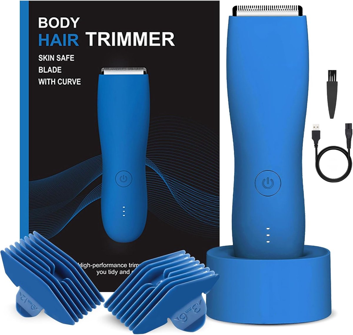 Elektrische lichaamshaartrimmer - Curved blade design - Waterdicht en draadloos - Ideaal voor gevoelige gebieden - ShopVlot