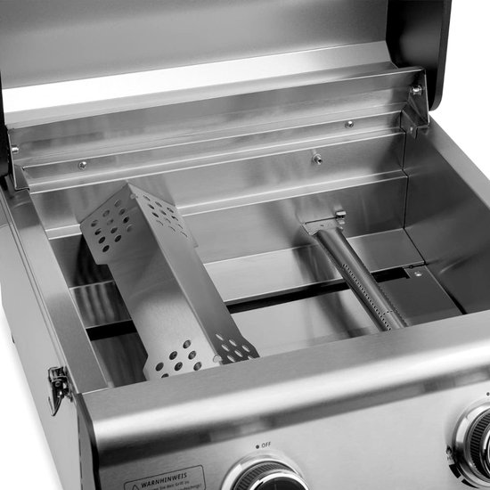 VALI® Tafel BBQ - Compacte Grill - Tafelgrill - Roestvrijstalen Branders - Zilver - 45cm x 45cm x 34cm van vali — afbeelding 2